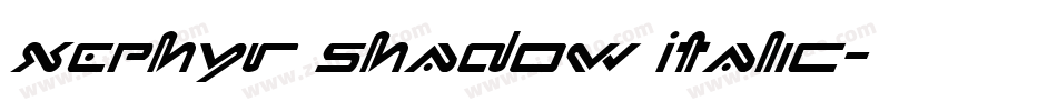 Xephyr Shadow Italic字体转换